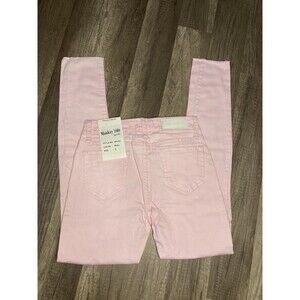 Womens Skinny Ankle Jeans 5 Pastel Pink Distressed Raw Hem Monkey Ride Spring